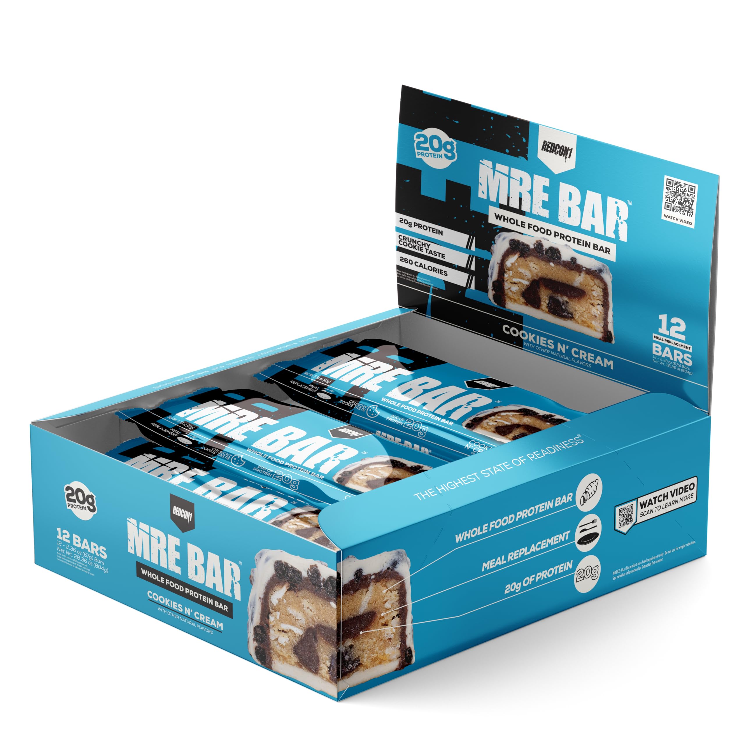 Box Redcon1 MRE Bar (Cookies & Cream)