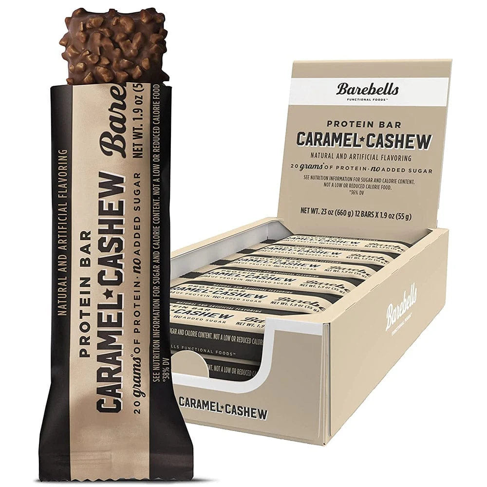 Box of Barebells Protein Bars (Caramel Cashew)