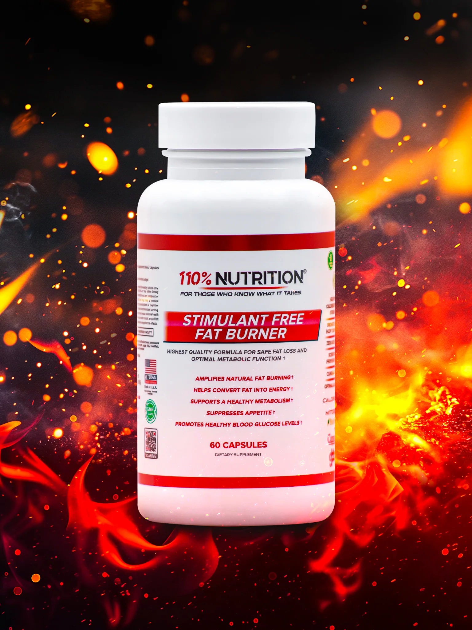 110% Nutrition Stimulant Free Fat Burner (60 Caps)