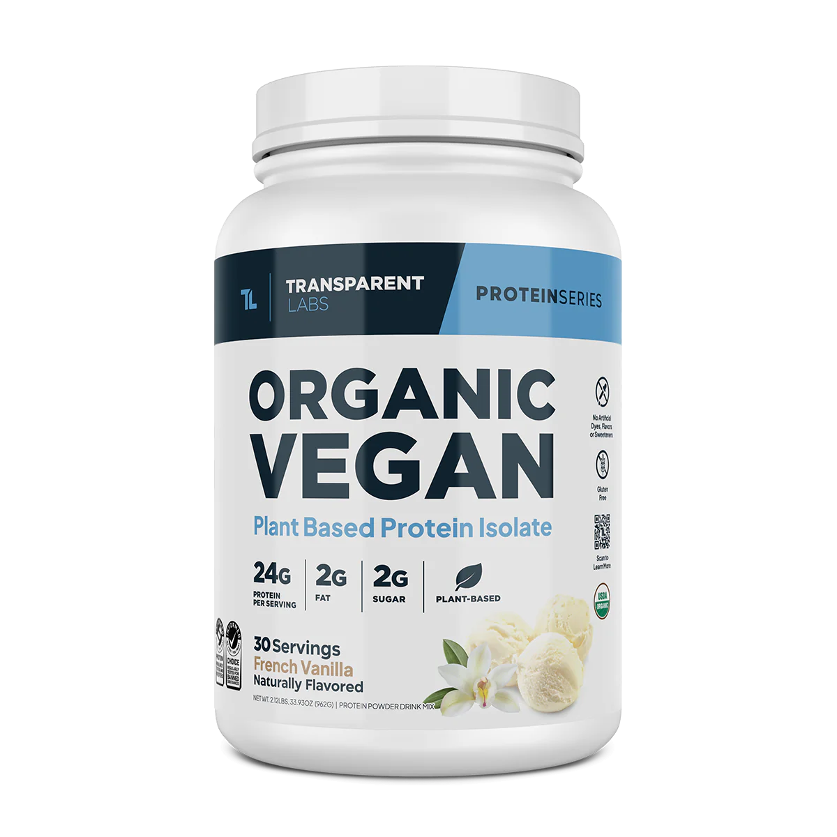 Transparent Labs Organic Vegan 2lbs (French Vanilla)