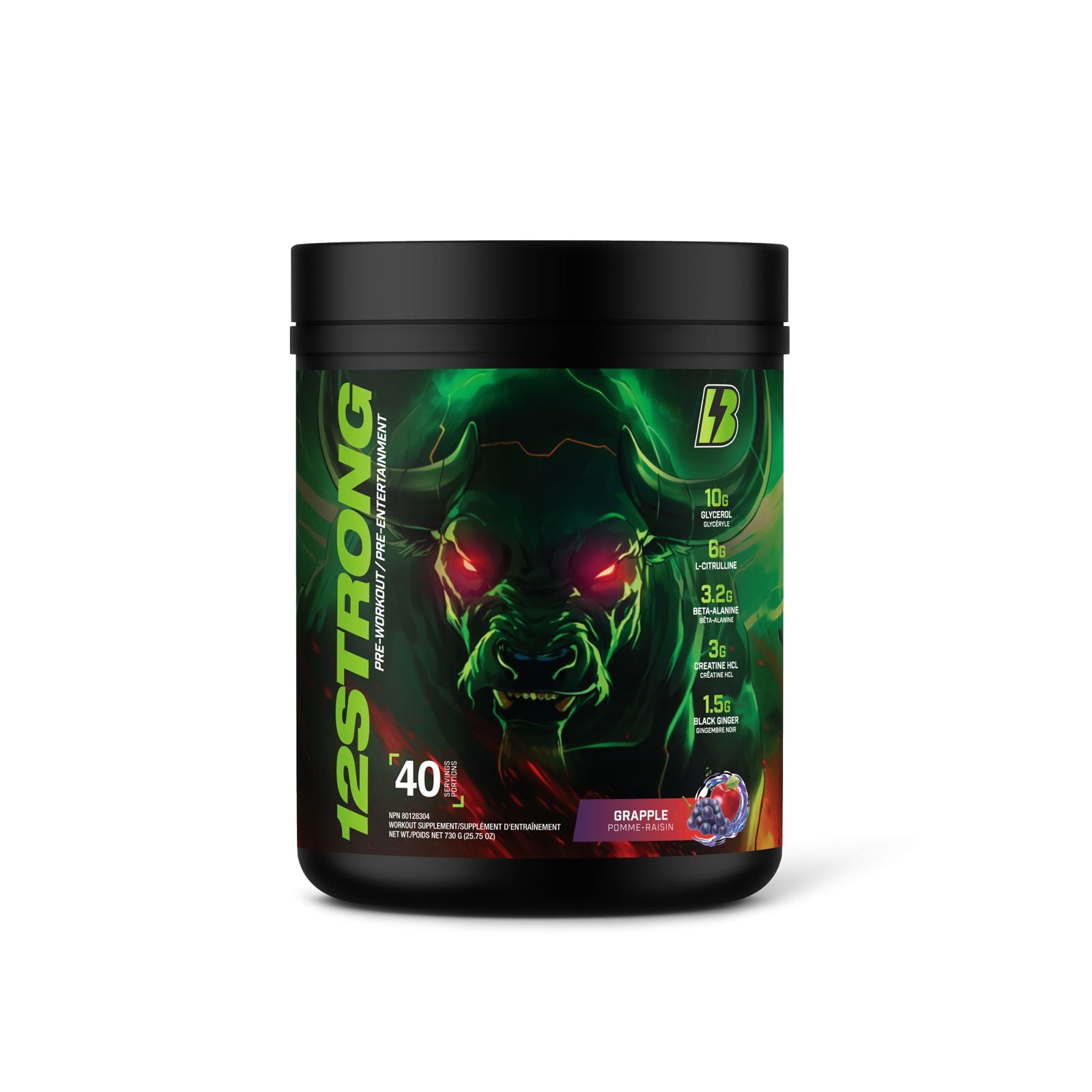 Bull Nutrition 12 Strong Pre-Workout (Grapple)