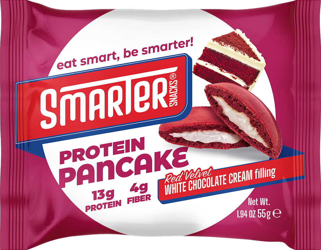 Smarter Protein Pancake (Red Velvet White Chocolate Cream)